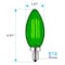 Luxrite B11 LED Green Light Bulbs 4.5W 40W Equivalent Colored Glass E12 Candelabra Base, 4PK LR21742-4PK - alternate 3
